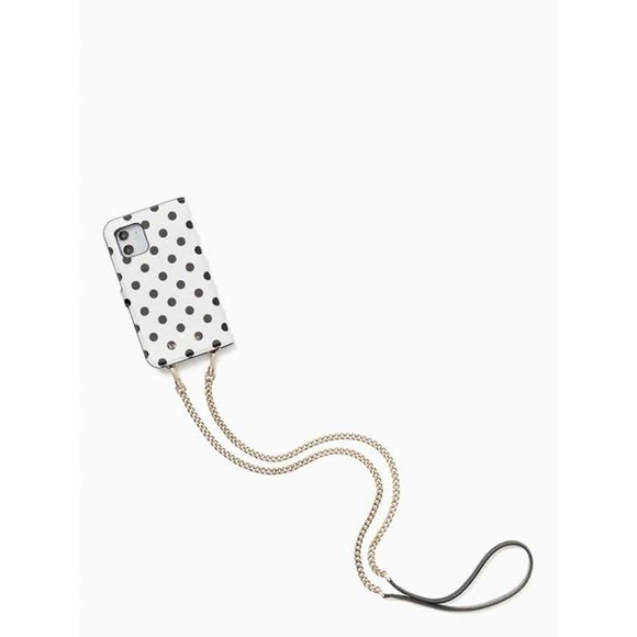 KATE SPADE iPhone 12 PRO Leather Magnetic Folio Chain Crossbody Bag Case - Picture 7 of 7